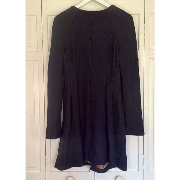 Free People Sargent Military style wool navy peacoat M - Picture 10 of 11